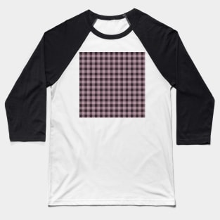 Gingham   by Suzy Hager        Amari Collection 107    Shades of Grey, Violet and Brown Baseball T-Shirt